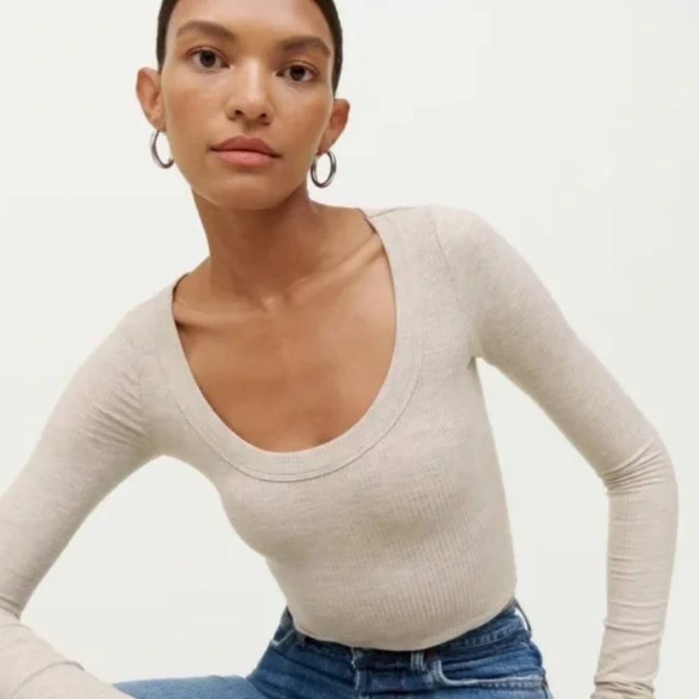 REFORMATION - Paige Knit Top Black